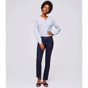 LOFT Ann Taylor | Petite Modern Straight Dark Jean